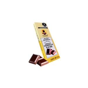 Barra de Chocolate Semiamargo con Plátano - SIN AZÚCAR
